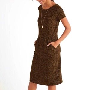 Boden | Leopard Print 100% Cotton Midi Dress